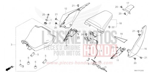 SIEGE/CAPOT ARRIERE CB650RACT de 2026